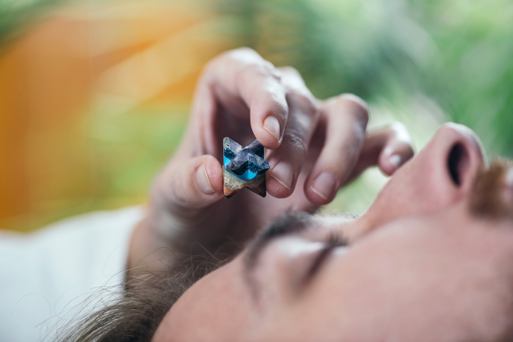 Chakras Therapy with Merkaba Crystal